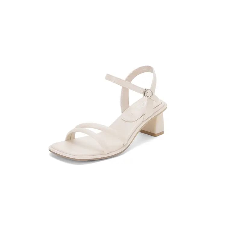DUSTO PU Elegant Casual Chunky Heel One-Strap Sandals 6cm Women's 2