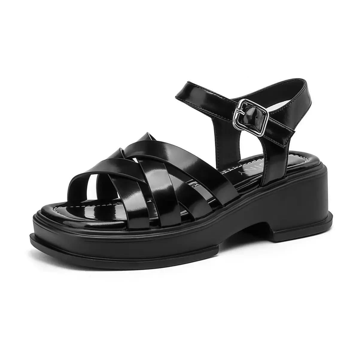 JOSINY Roman Sandals 5.3cm Women's Black/Ecru 2