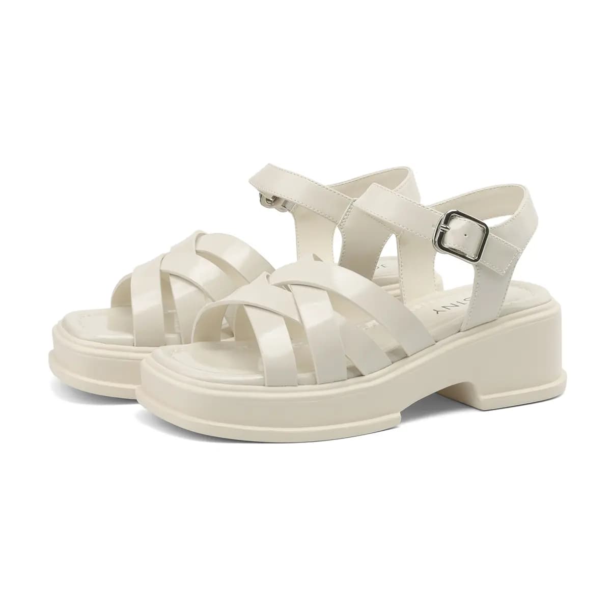 JOSINY Roman Sandals 5.3cm Women's Black/Ecru 13