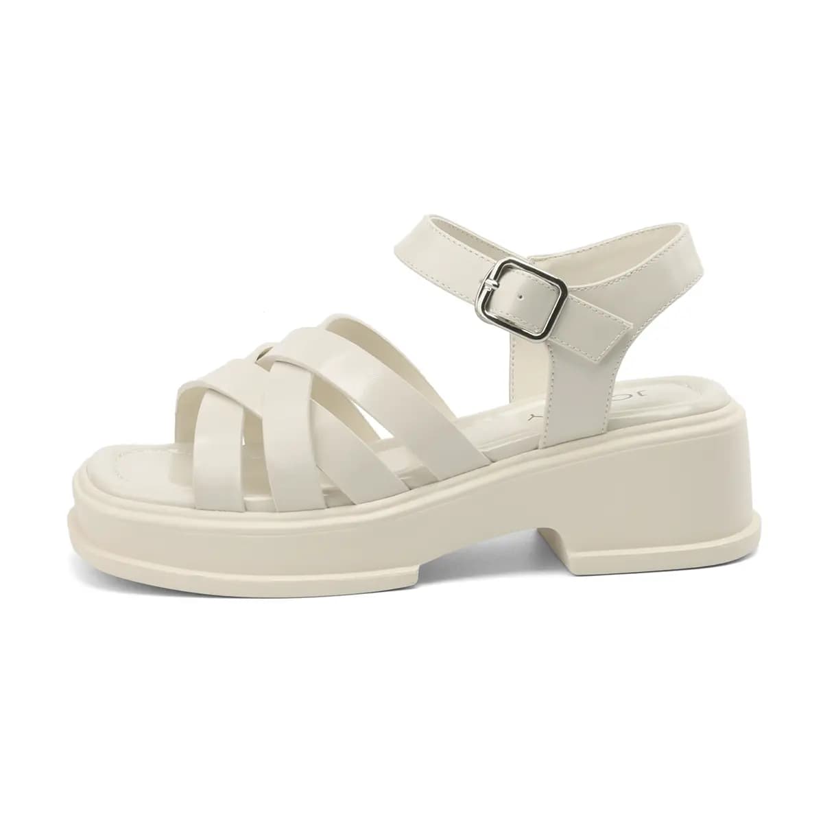JOSINY Roman Sandals 5.3cm Women's Black/Ecru 11