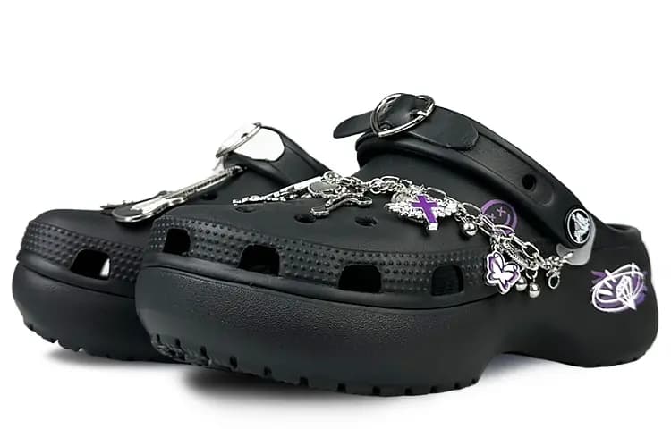 Crocs Classic Clog Qadın Sabo Qara/Bənövşəyi 3