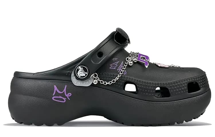 Crocs Classic Clog Qadın Sabo Qara/Bənövşəyi 2