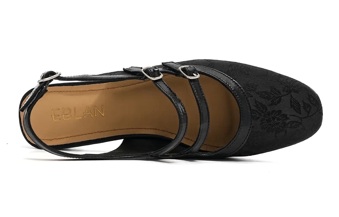EBLAN Versatile Vintage Style Casual Square Heel Mary Jane Shoes Women's 3