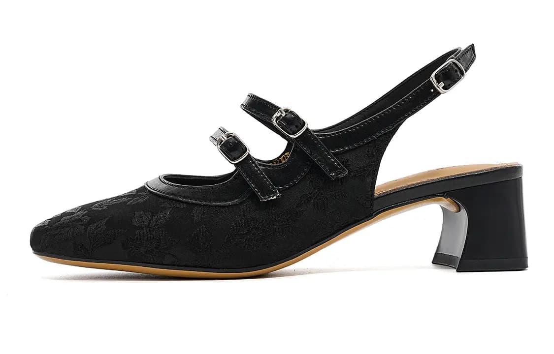 EBLAN Versatile Vintage Style Casual Square Heel Mary Jane Shoes Women's