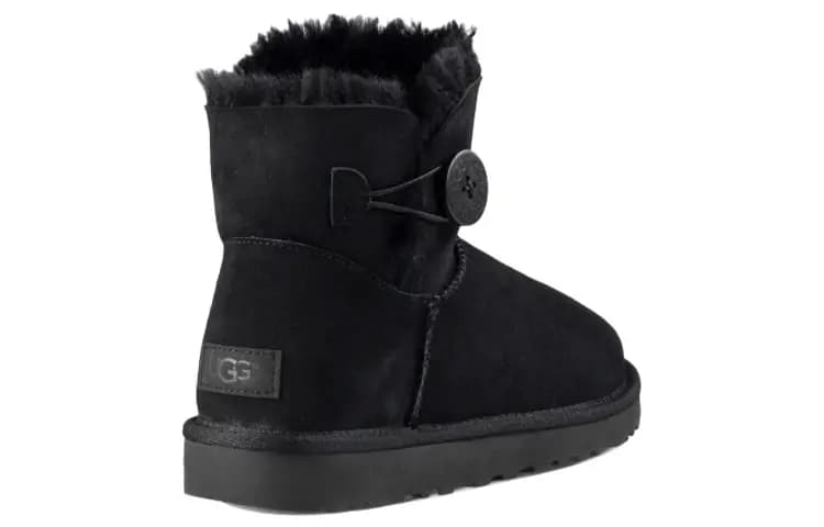 UGG Mini Bailey Button Boot Black Women's 4