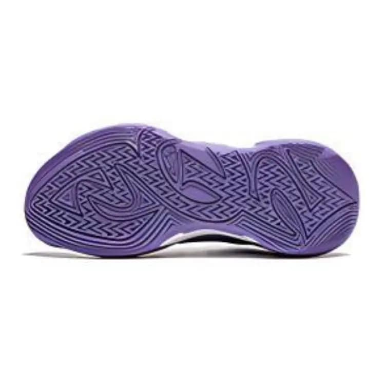 LINING YOUNG Slip-Resistant Cushioning Low-Top Children's Basketball Shoes Purple Teenagers 3