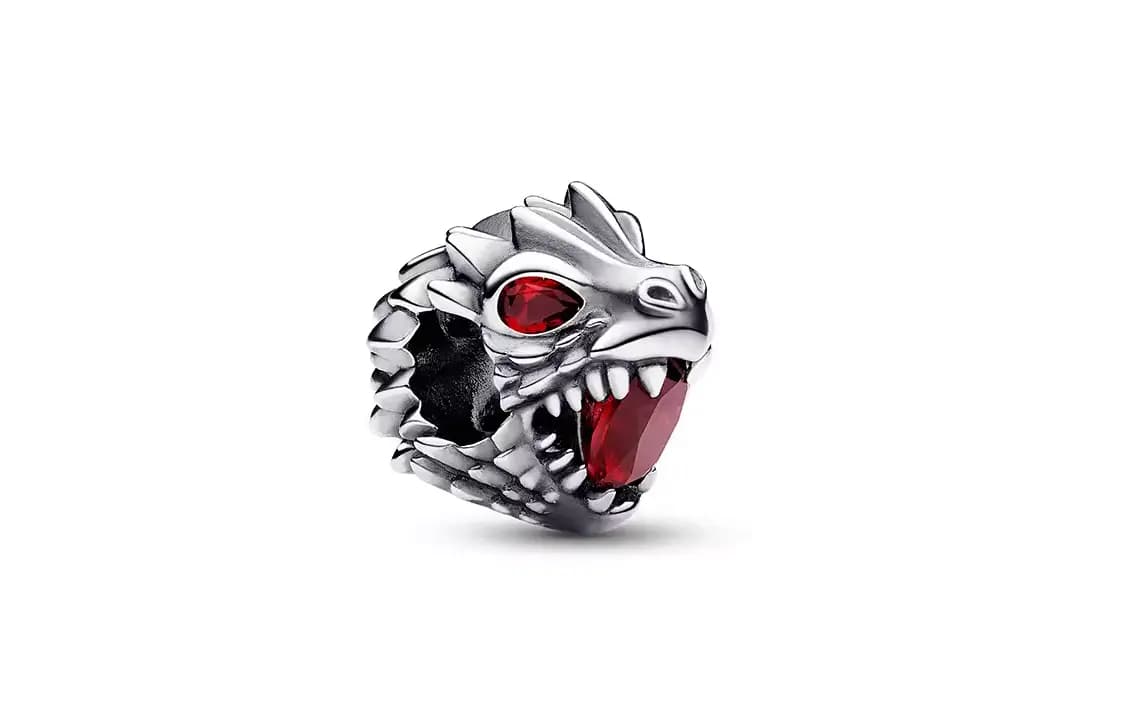 Pandora Game of Thrones Series Dragon Head Charm Unisex Gümüşü