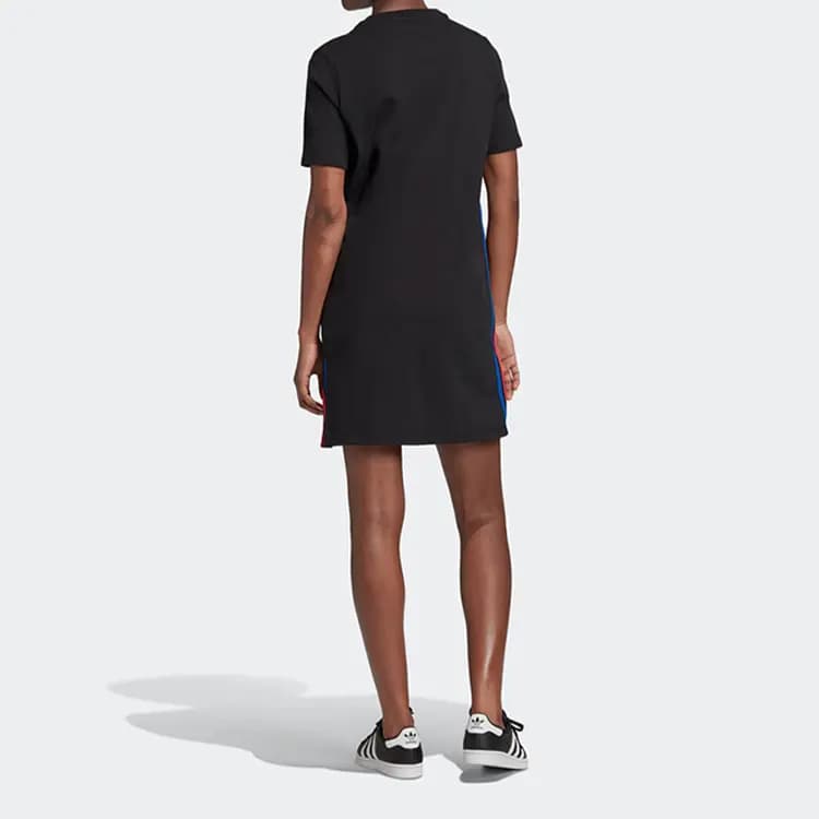 adidas Originals TEE DRESS Qadın Donu Qara 4