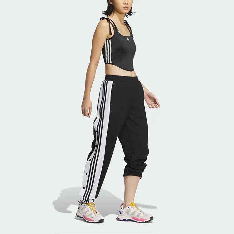 Adidas Originals 3 Stripes ADICOLOR 3 STRIPES CORSET Qadın Mayka Qara 2