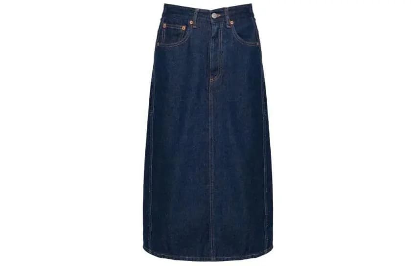 MM6 Maison Margiela Denim Wrap Midi Skirt