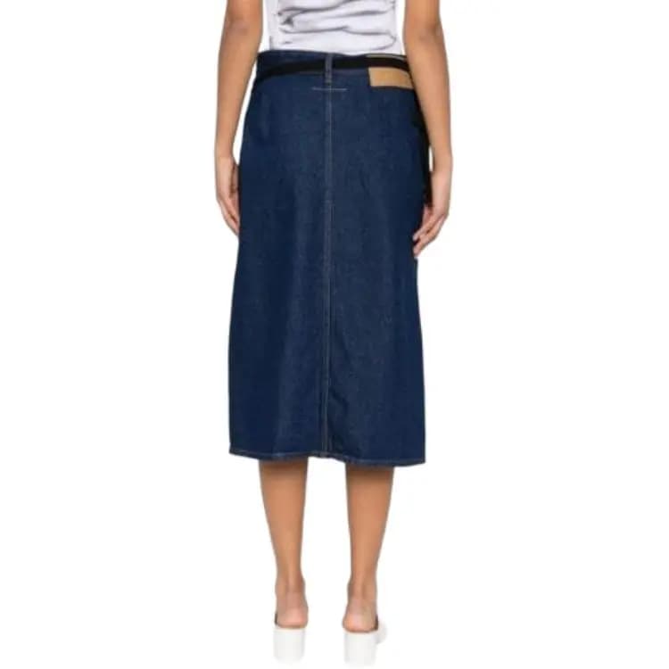 MM6 Maison Margiela Denim Wrap Midi Skirt 3