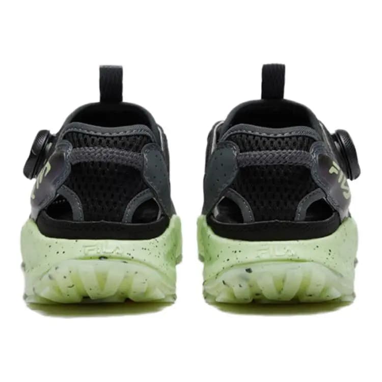 FILA KIDS Slip-Resistant Children's Sandals Black Gray Green Teenagers 6