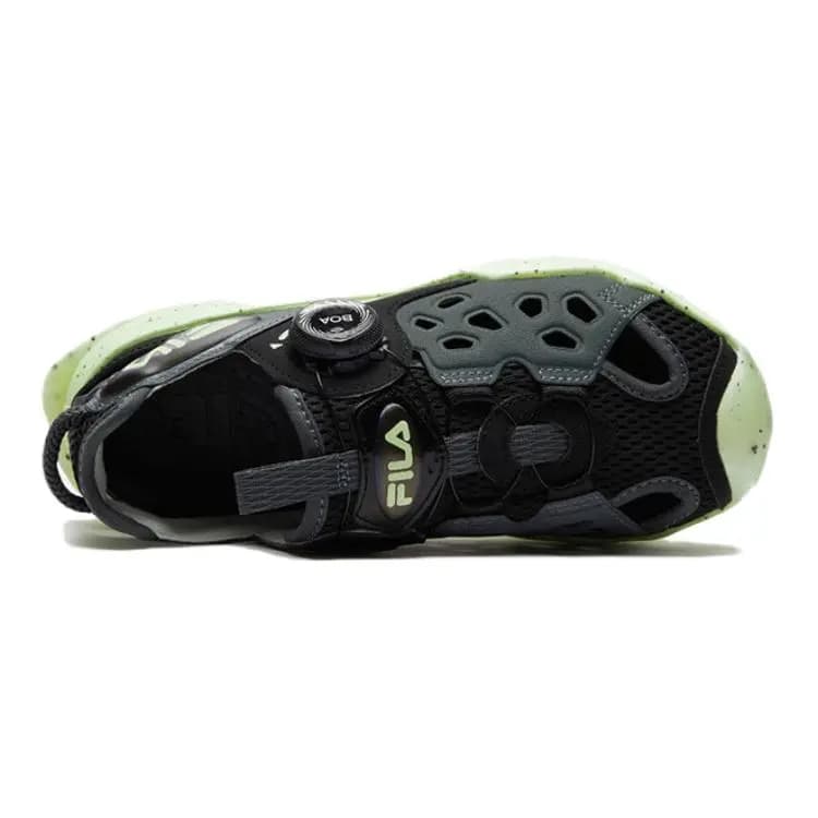 FILA KIDS Slip-Resistant Children's Sandals Black Gray Green Teenagers 4