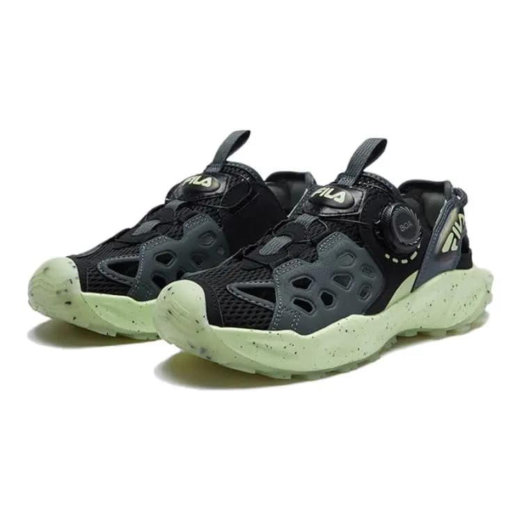 FILA KIDS Slip-Resistant Children's Sandals Black Gray Green Teenagers 3