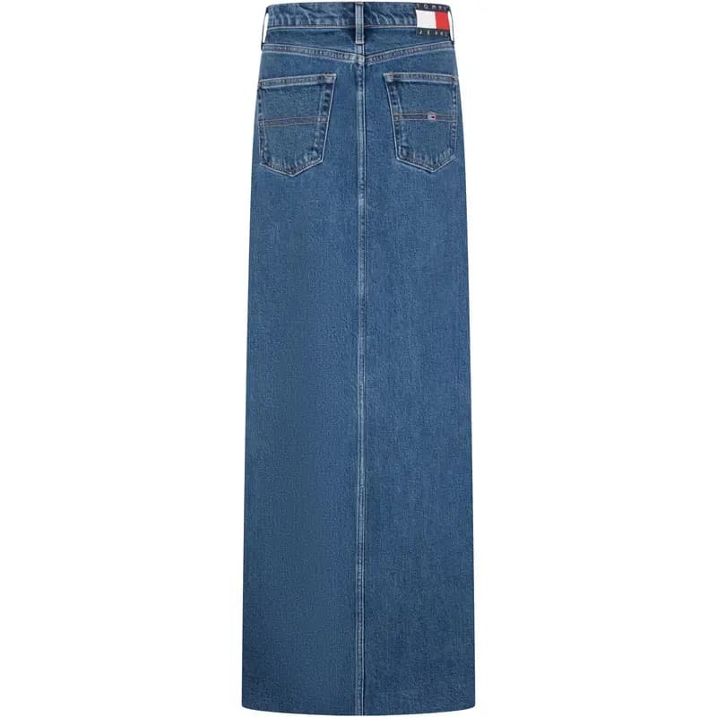 Tommy Hilfiger Denim Qadın Uzun Ətək Tünd Mavi 2