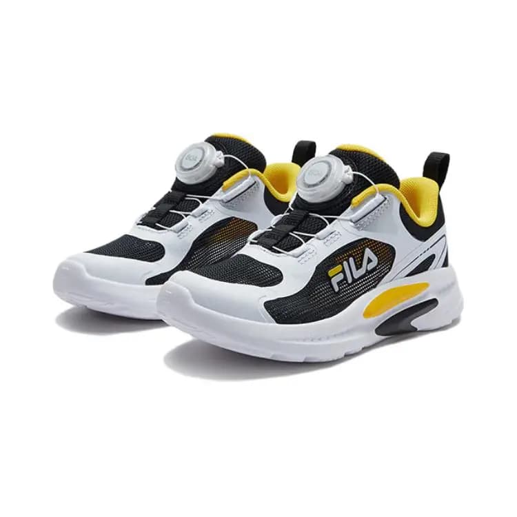 FILA KIDS Slip-Resistant Anti-Kick Cushioning Kids' Training Shoes Black White Children Aged 3-7 Years Old 2