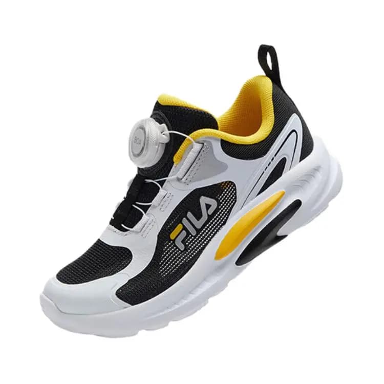 FILA KIDS Slip-Resistant Anti-Kick Cushioning Kids' Training Shoes Black White Children Aged 3-7 Years Old 3