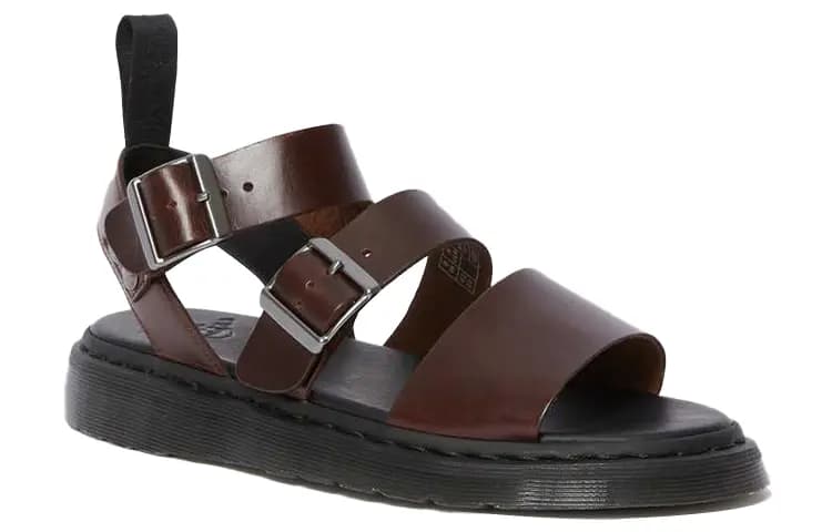 Dr.Martens Gryphon Brando Unisex Charro Brando Gladiator Sandals Dark Brown 2