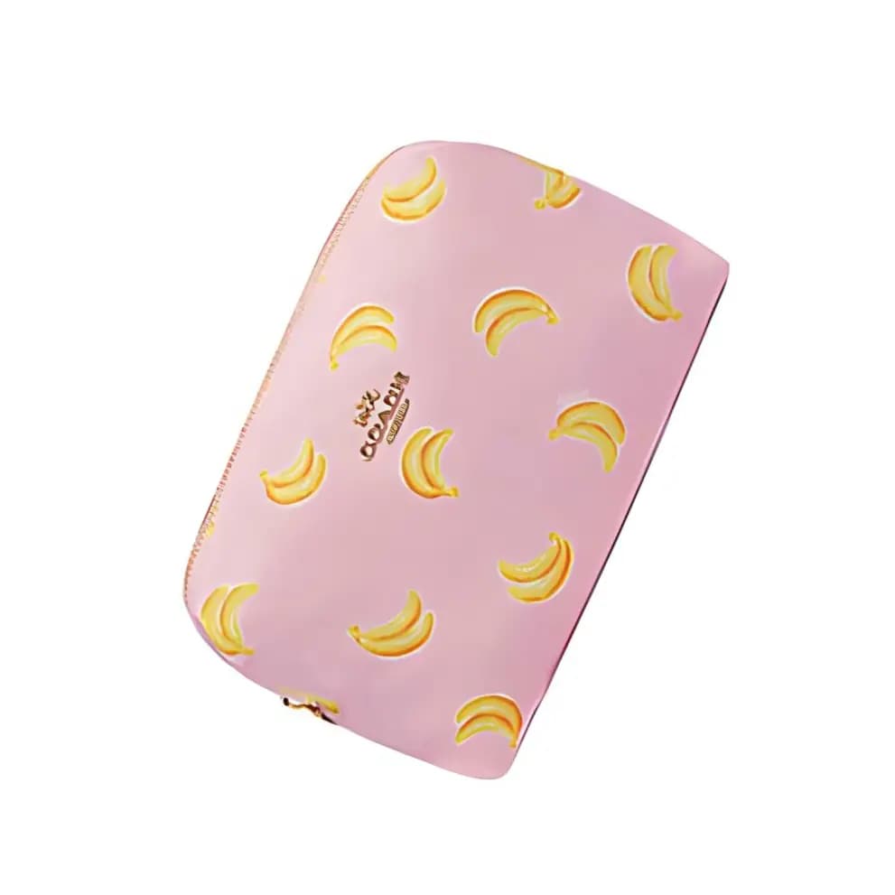 COACH Banana Print Qadın Kosmetika Çantası Çəhrayı 2