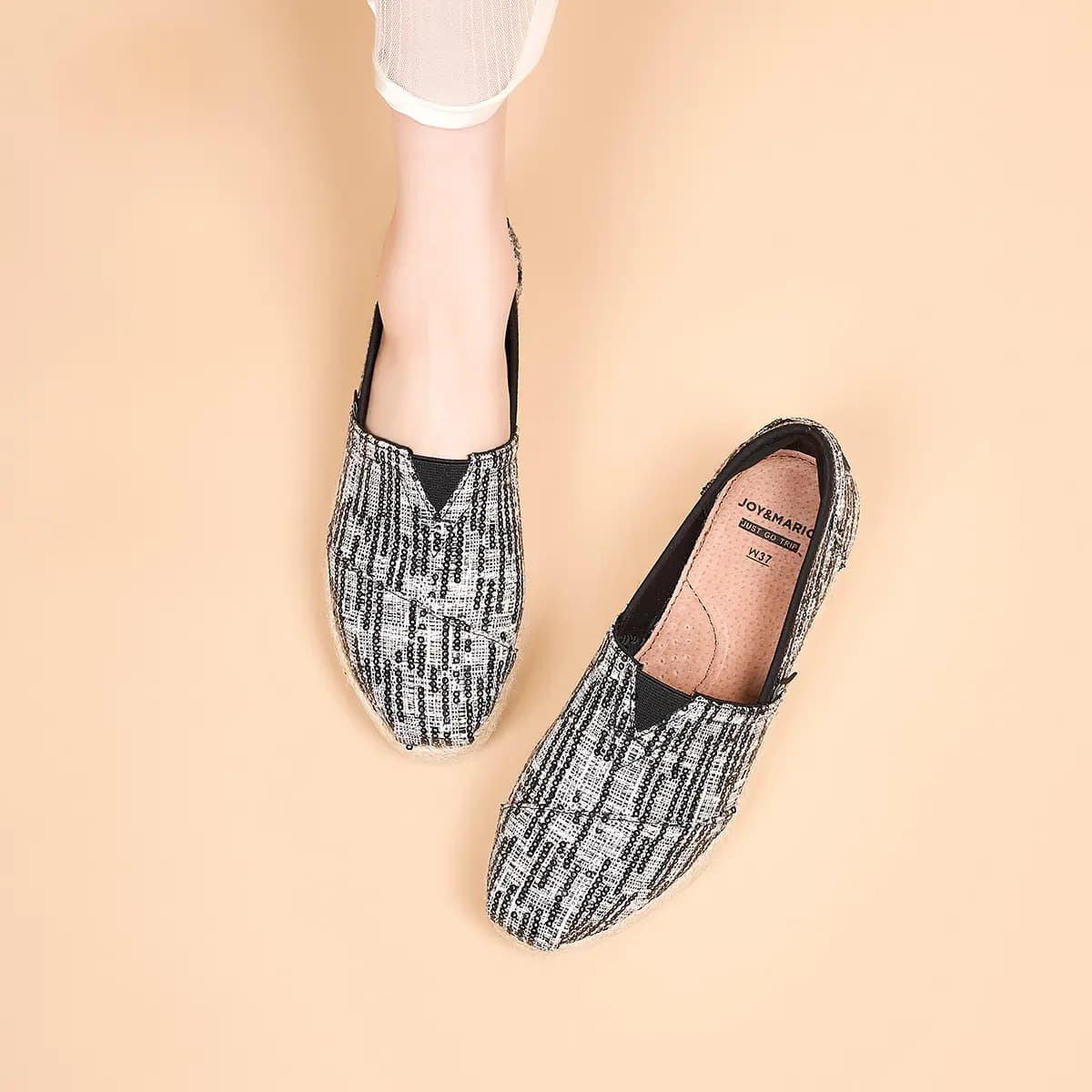 Joy&Mario Chanel-Style Qadın Espadril 7