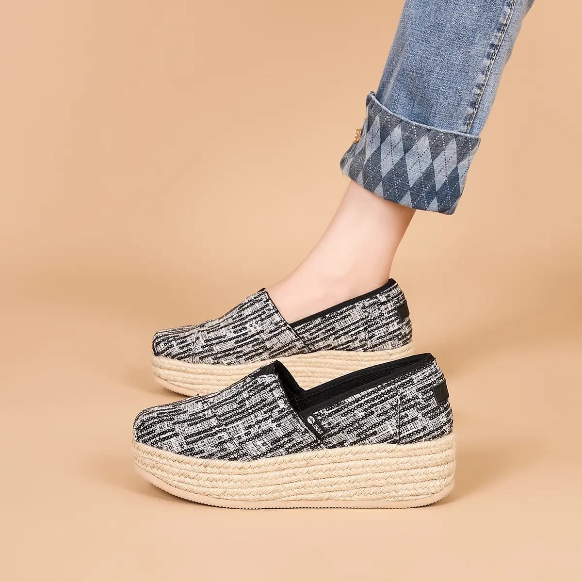 Joy&Mario Chanel-Style Qadın Espadril 5