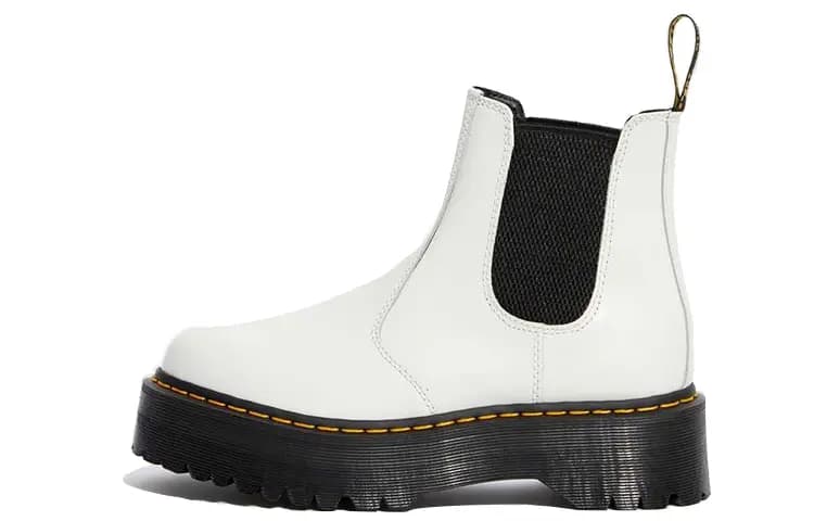 Dr.Martens 2976 Smooth Platform Qadın Çəkmələri Ağ