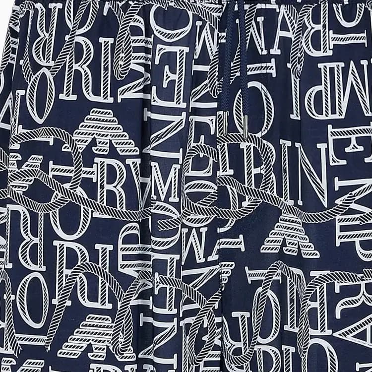 EMPORIO ARMANI SS24 Kişi Çimərlik Şortu Mavi 4