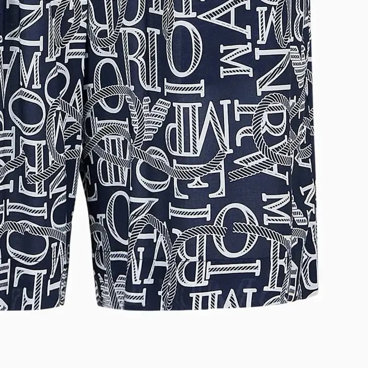 EMPORIO ARMANI SS24 Kişi Çimərlik Şortu Mavi 5