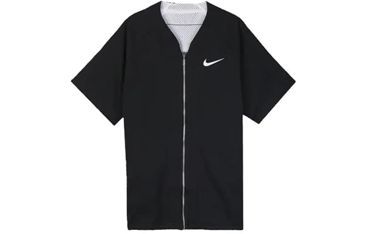 Nike Kişi Beysbol Köynəyi Qara/Ağ/Sarı 3