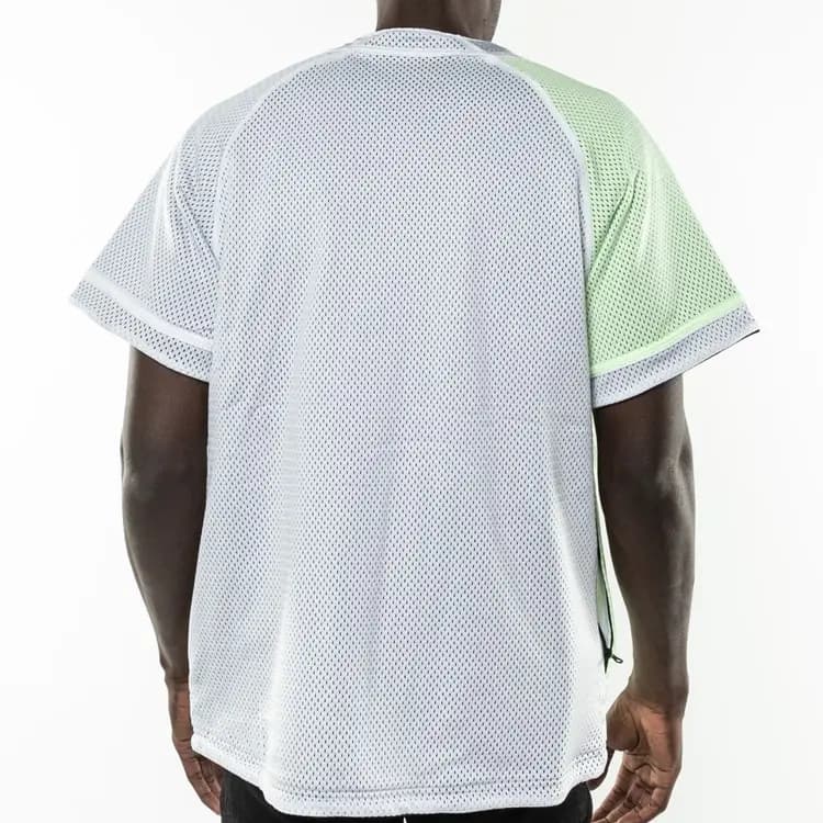 Nike Kişi Beysbol Köynəyi Qara/Ağ/Sarı 6