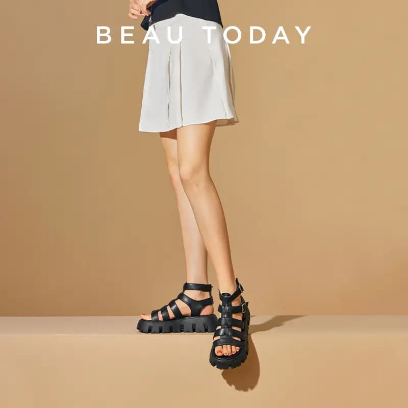 Beau Today Roman Sandals Women's Black 3