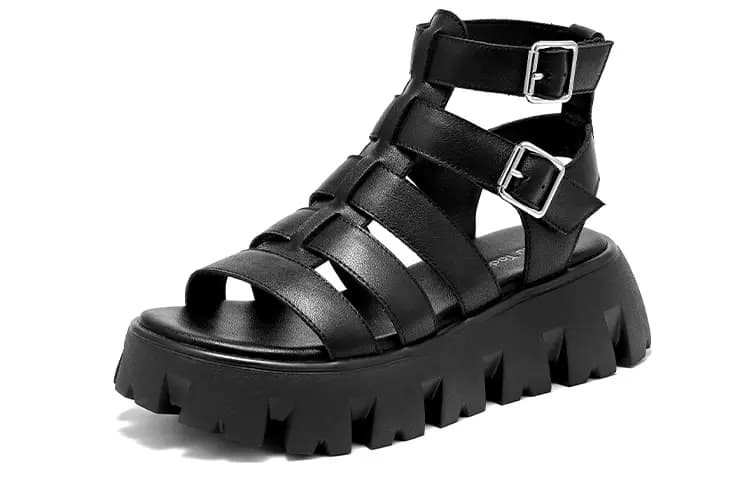 Beau Today Roman Sandals Women's Black 8