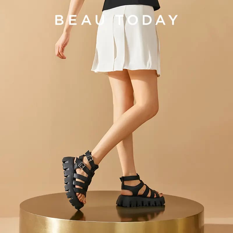 Beau Today Roman Sandals Women's Black 4