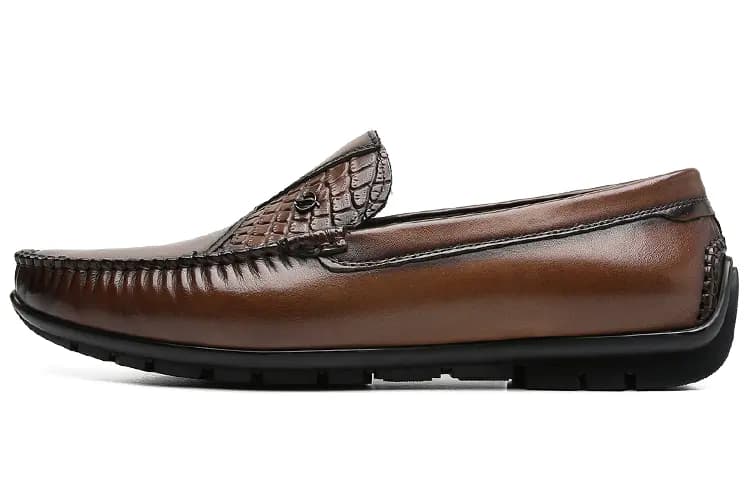 S.T. Dupont Kişi Dəri Loafer Ayaqqabısı Qəhvəyi