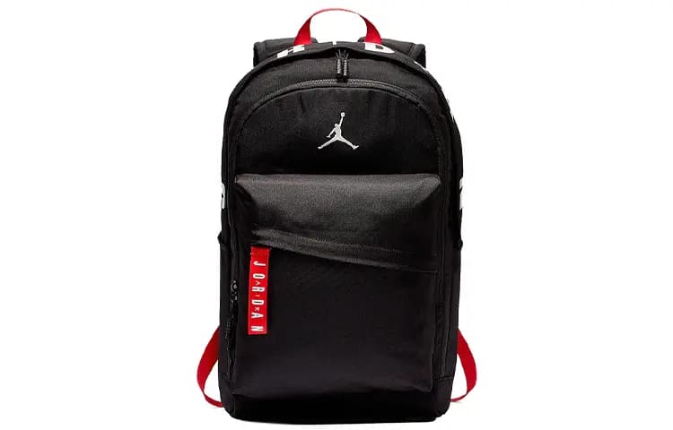 Jordan Polyester Bel Çantası Unisex Qara/Qırmızı