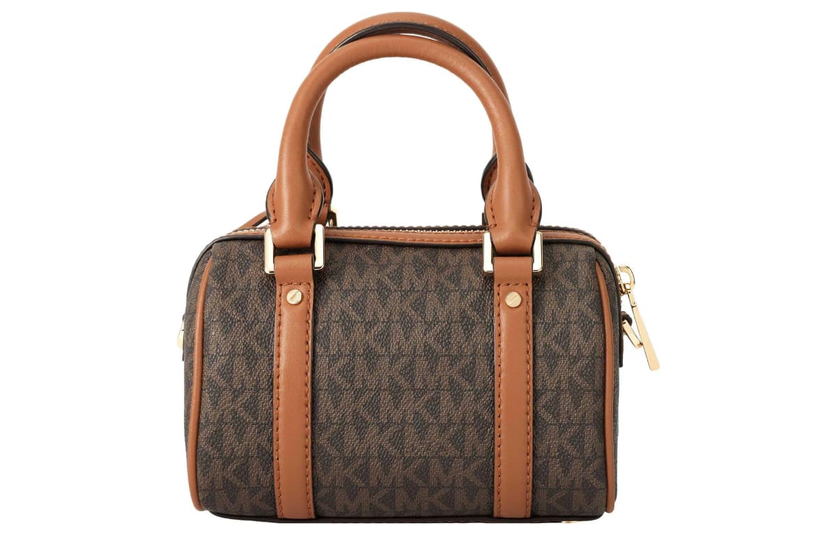 MICHAEL KORS Bedford Coated Canvas Handbag Mini Women's Acorn Brown 5