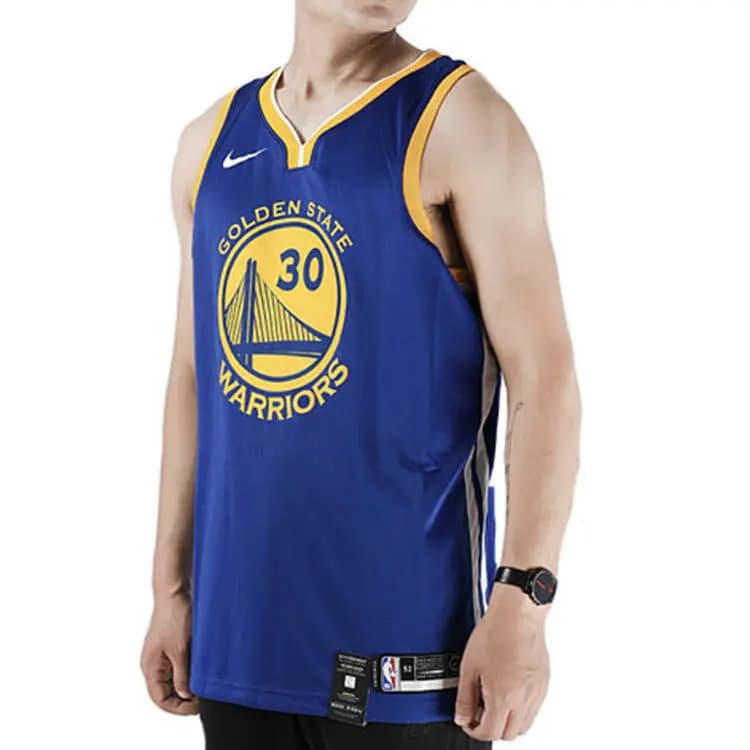 Nike NBA Stephen Curry Golden State Warriors Kişi Basketbol Köynəyi Mavi 5