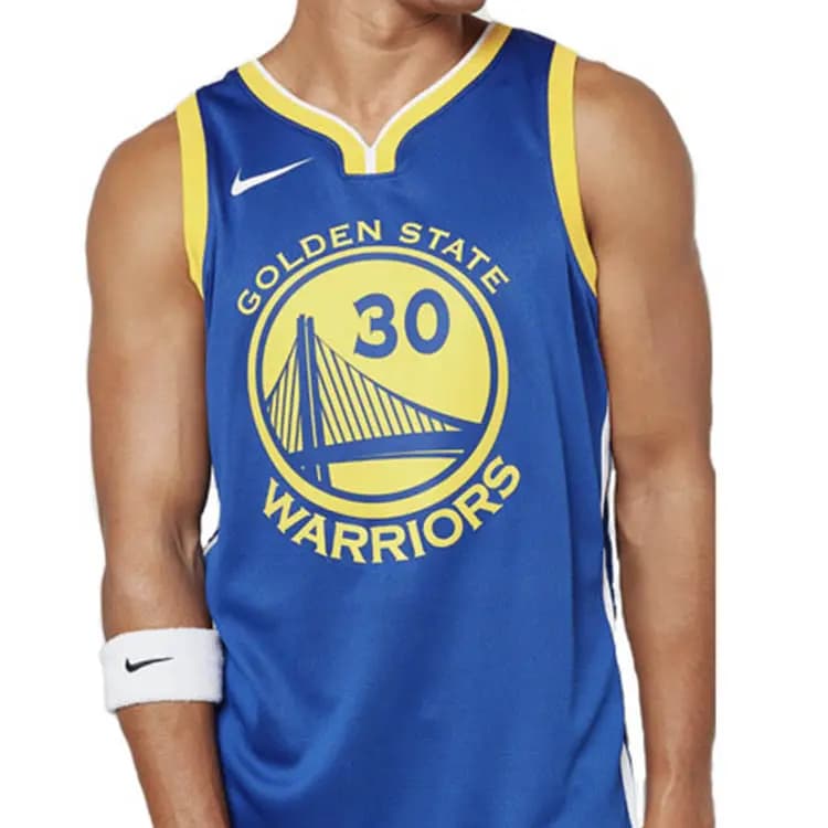 Nike NBA Stephen Curry Golden State Warriors Kişi Basketbol Köynəyi Mavi 6