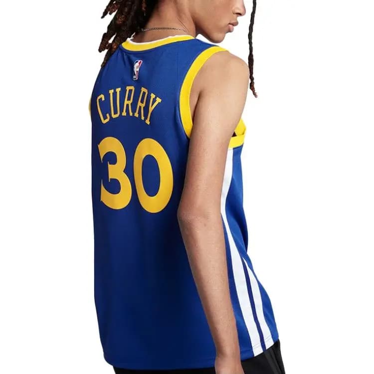 Nike NBA Stephen Curry Golden State Warriors Kişi Basketbol Köynəyi Mavi 7