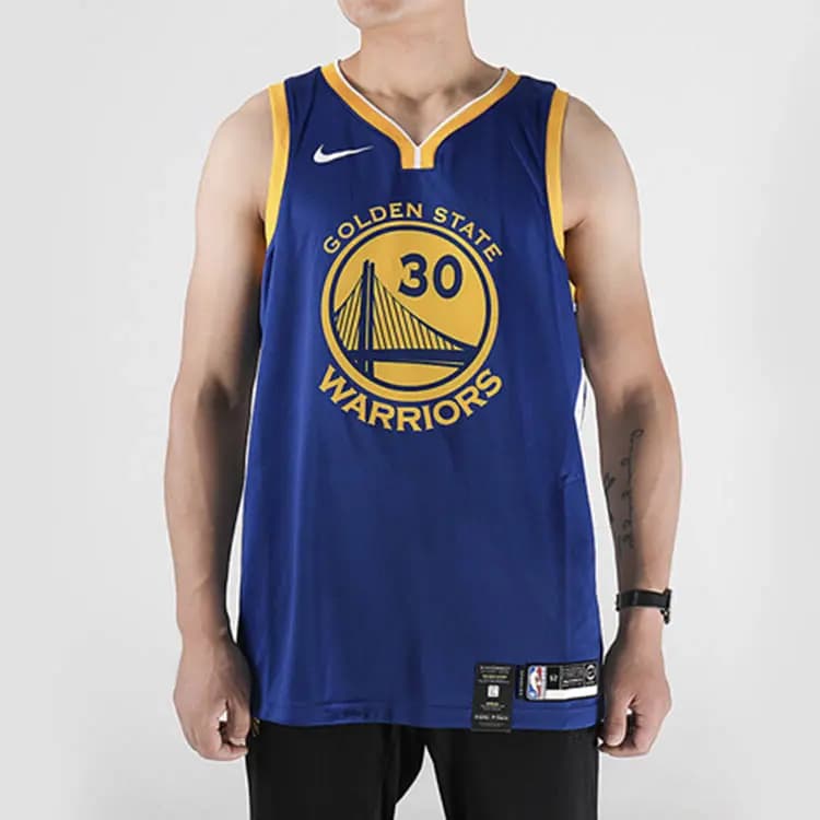 Nike NBA Stephen Curry Golden State Warriors Kişi Basketbol Köynəyi Mavi 3