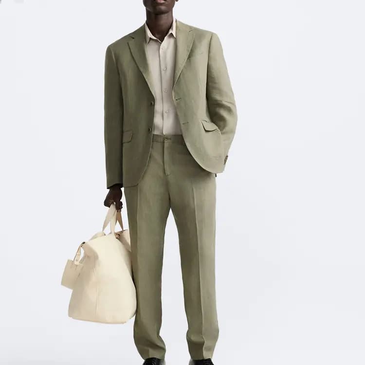 ZARA Suit Trousers Men Khaki 3