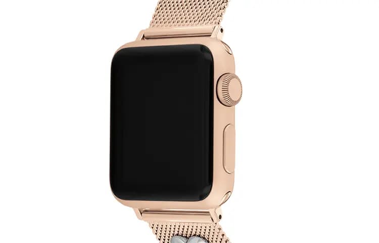 COACH APPLE STRAPS Series Saat Kəməri Qadın Çəhrayı Qızılı 3