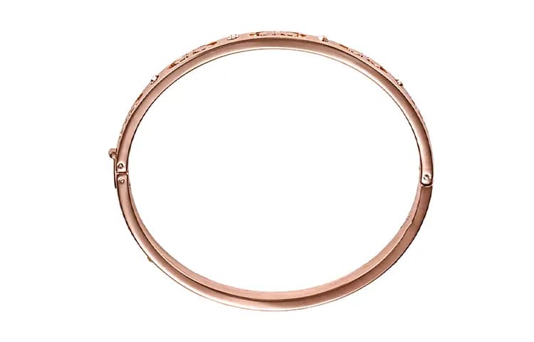 COACH Signature Hinged Bilərzik Çəhrayı Qızılı 3