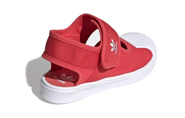 Adidas Originals SUPERSTAR Uşaq Sandalı Qırmızı/Ağ 3