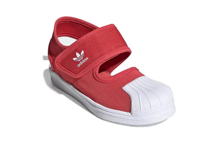 Adidas Originals SUPERSTAR Uşaq Sandalı Qırmızı/Ağ 4