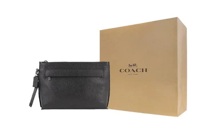 COACH Dəri Klutç Kişi Qara 7