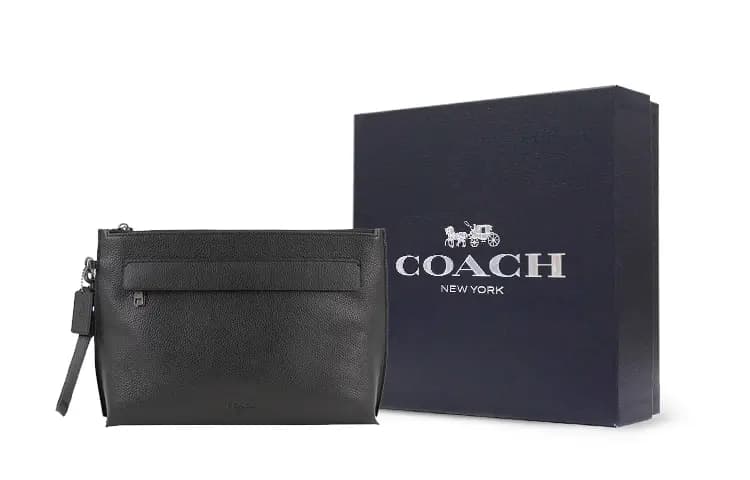 COACH Dəri Klutç Kişi Qara 9