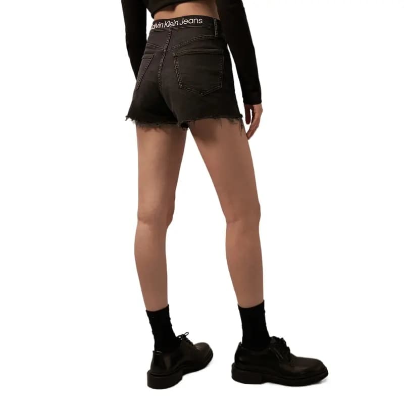 CALVIN KLEIN Denim Şort Qadın Qara 4
