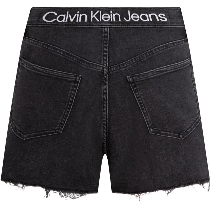 CALVIN KLEIN Denim Şort Qadın Qara 2