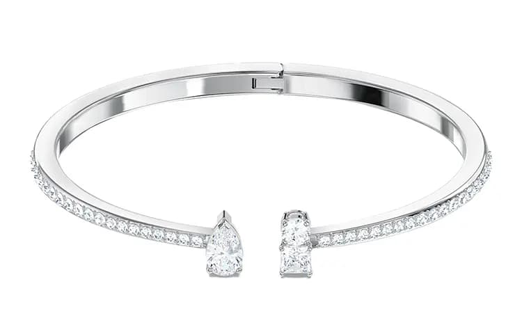 Swarovski Rodium örtüklü Bilərzik Ağ